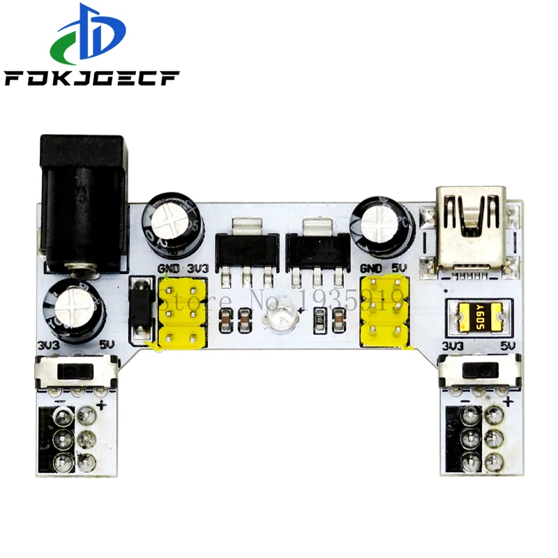 Макетная плата MB102 DC 7 12 В с интерфейсом MINI USB модуль источника питания