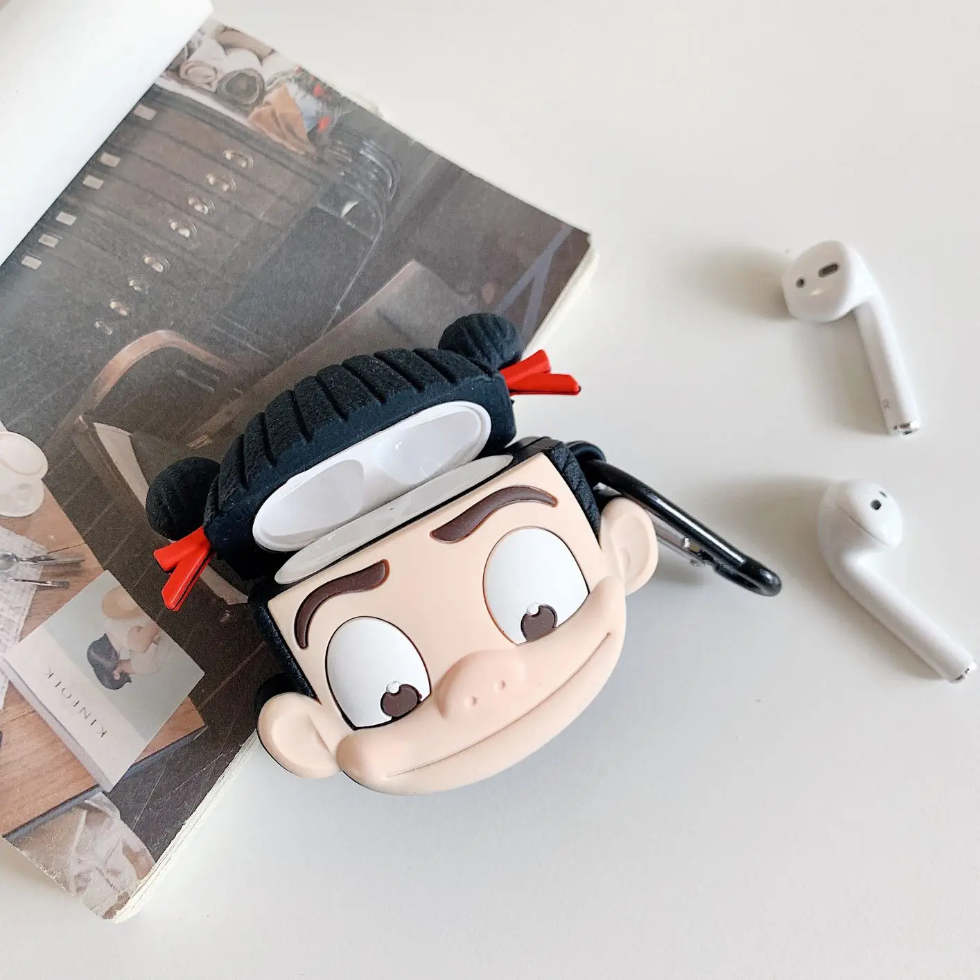 Милый чехол для наушников Airpods 2 Чехол мультяшный Nezha силиконовый защитный чехол для наушников для Apple AirPods чехол для наушников