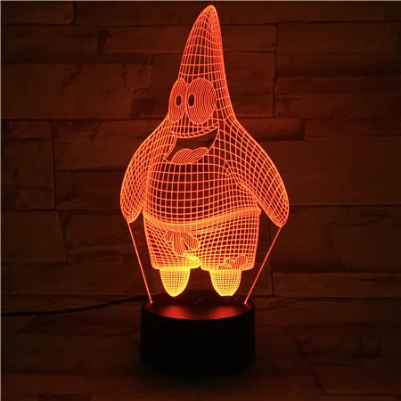 

Kelp Star Remote Control Colorful Small Night Lamp Touch 3D Lamp Creative Desktop Lamp LED Acrylic Visual Lamp