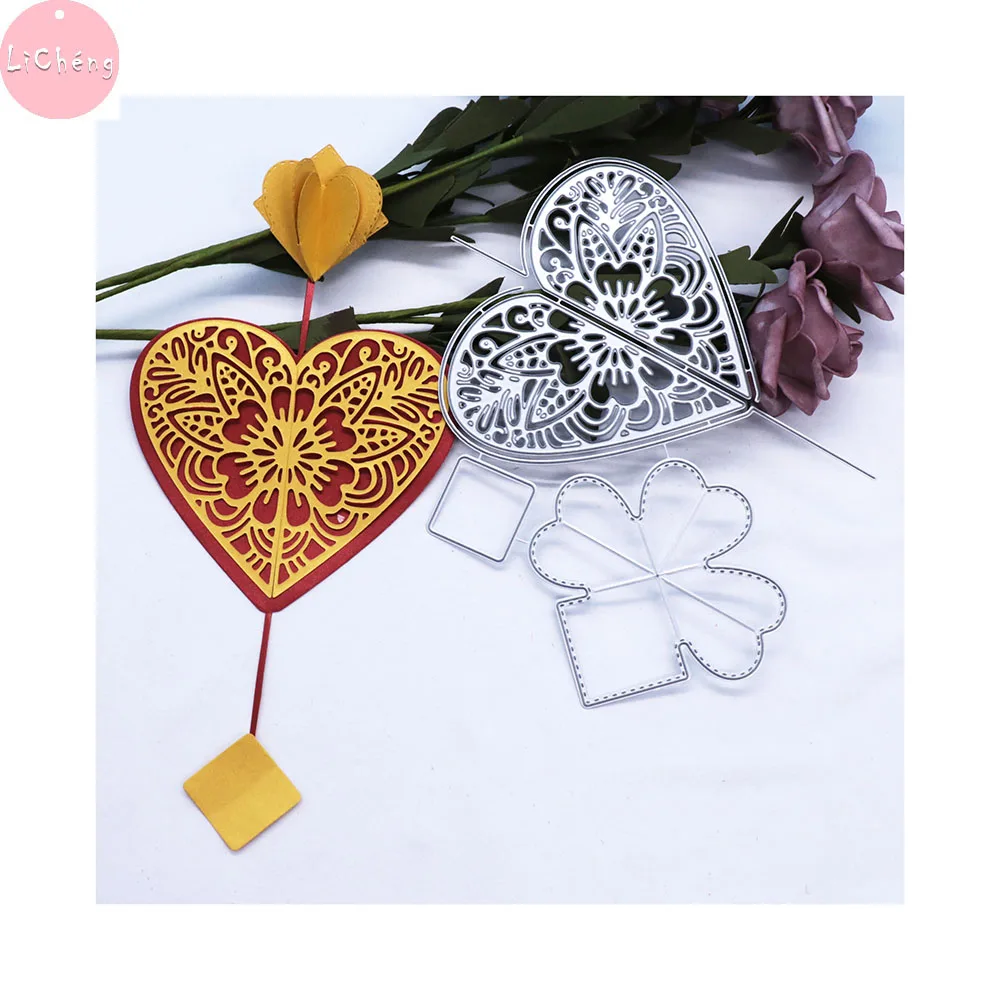Штампы для резки металла в форме сердца Скрапбукинг Ремесло Сделай Сам трафарет