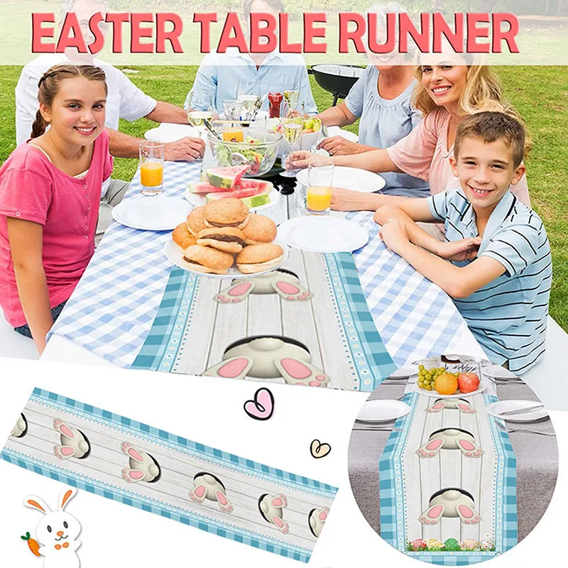 Пасхальные бегунки в виде яйца кролика пасхальный декор для дома скатерть с
