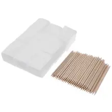 100 шт апельсиновые палочки+ 900 шт маникюрные полотенца кутикулы толкатель инструменты для ухода