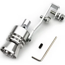 S tamanho 18mm moto carro escape falso turbo apito tubo de som silenciador sopro fora da válvula universal simulador whistler 5 cores(China)