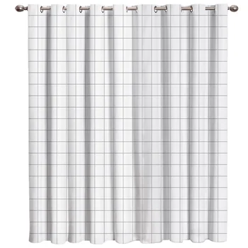

Geometric Mesh Pattern Room Curtains Large Window Curtain Lights Bathroom Blackout Bedroom Outdoor Decor Window Treatment