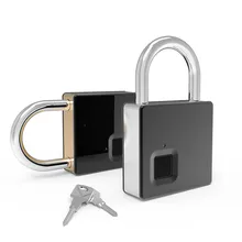 Fipilock-cerradura inteligente sin llave, con huella dactilar, IP65, impermeable, antirrobo, candado de seguridad, para puerta, funda de equipaje, cerradura con llave y Cable