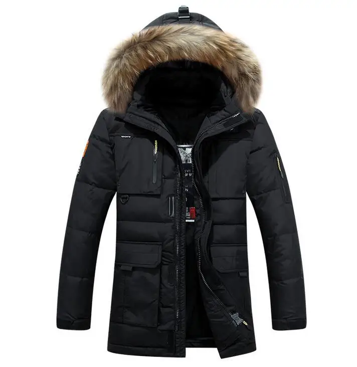 Высококачественная Красивая брендовая одежда, мужской пуховик, Зимняя парка, мужское теплое плотное пальто, Viishow Ice, зимняя канадская куртка Goode, мужская куртка - Цвет: Черный