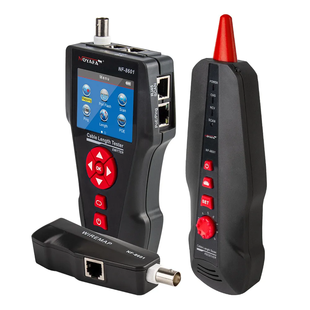 Network Wire Tracker Cable Tester RJ45 RJ11 BNC POE PING NF-8601 