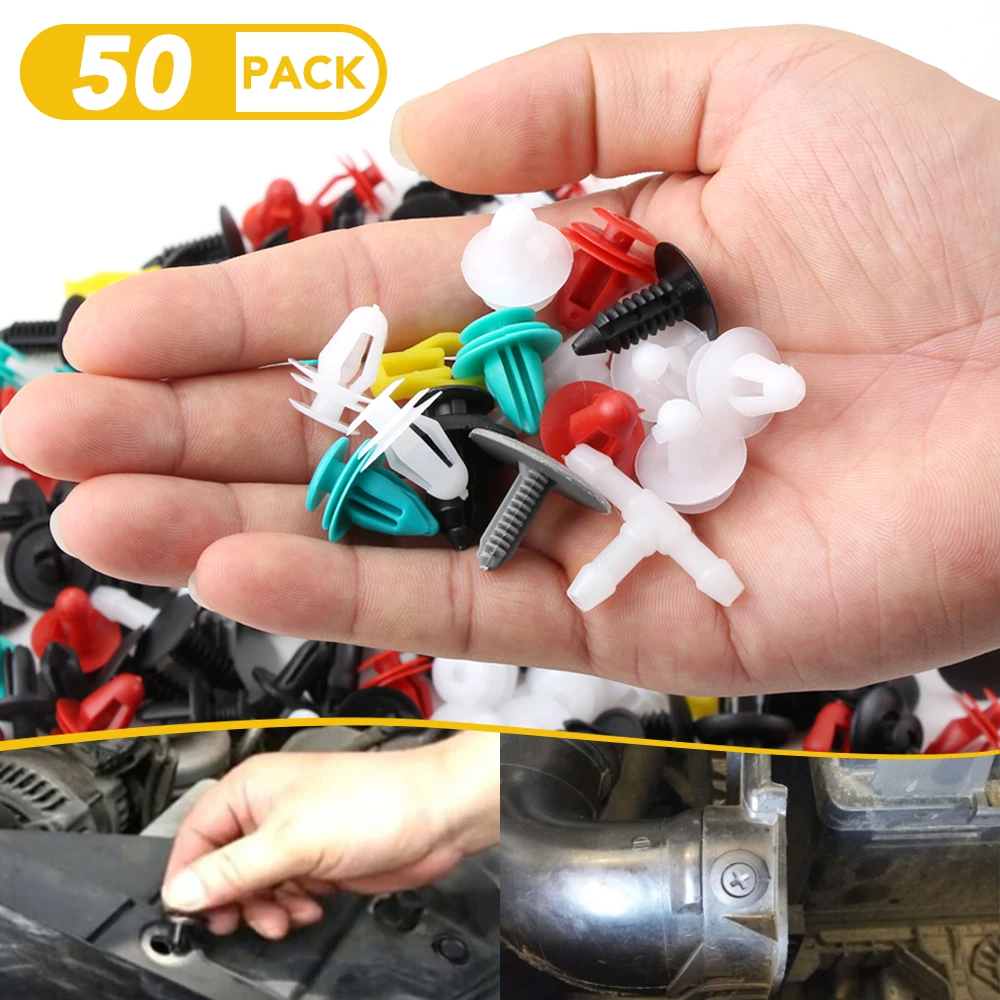 

50Pcs Universal Mixed Clips for Renault Megane 2 3 Duster Logan Clio 4 3 Laguna 2 Sandero Scenic 2 Captur Fluence Kangoo