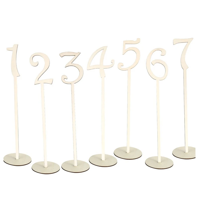 ABSS-40pcs 1-40 деревянный стол цифры с держателем база для свадьбы дома свадьбы юбилей, вечеринка, украшение