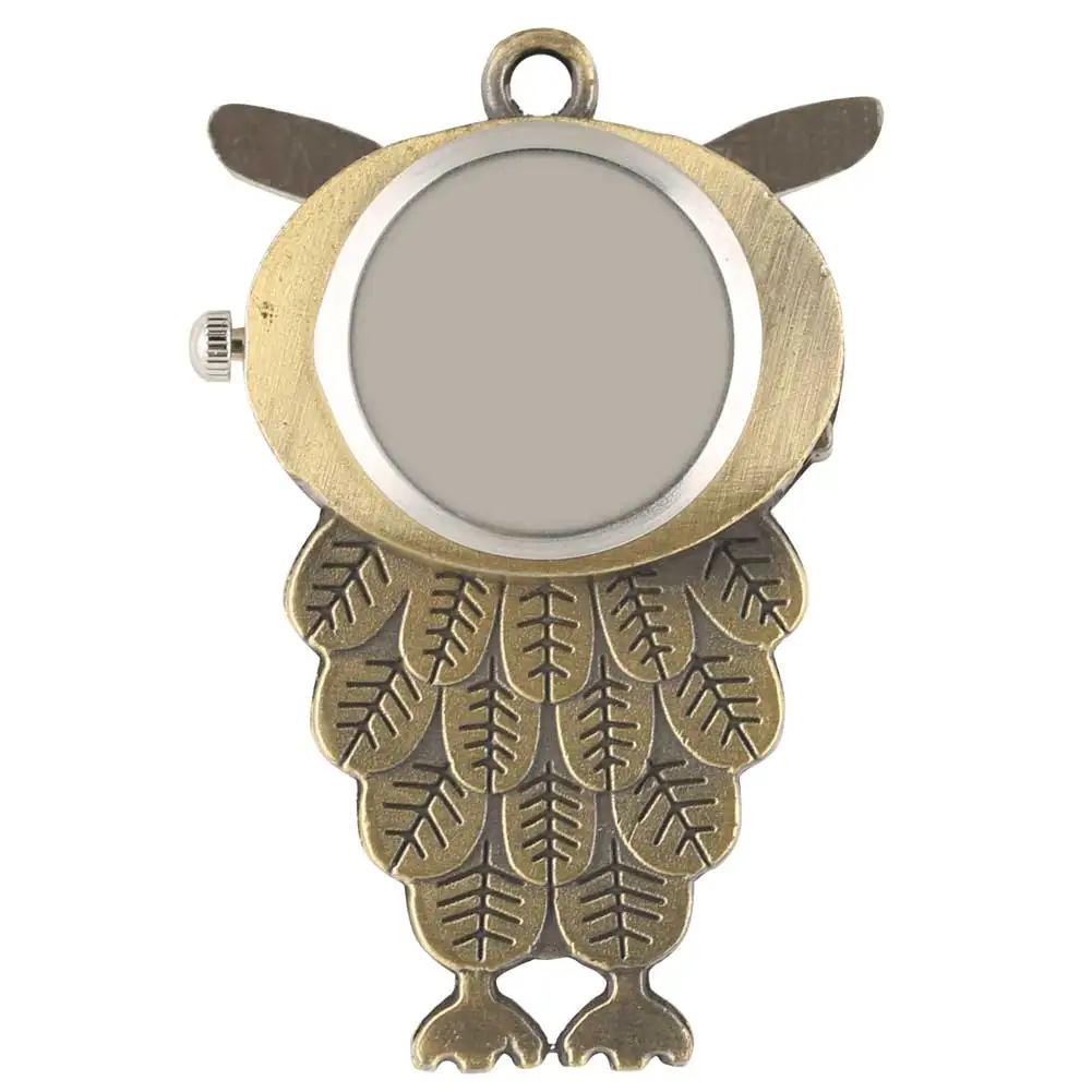 Lovely Owl Shape Metal Case Pocket Watch Male Necklace Chain zakhorloge Quartz Pendant Watch Lady Cute Kid Gift montre de poche