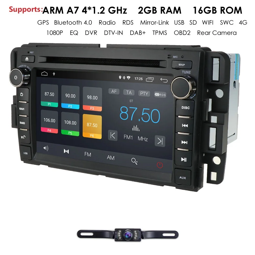 " Android 9,0 автомобильный стерео радио dvd-плеер для GMC Chevy Silverado Buick Enclave Chevrolet в тире Bluetooth+ камера