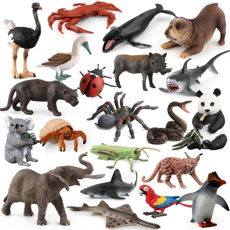 

Action Figure Toy Mini Animal Model Figure Lovely Penguin Wildlife Sealife Insect Sets Toys Children Educantional Toy Home Decor