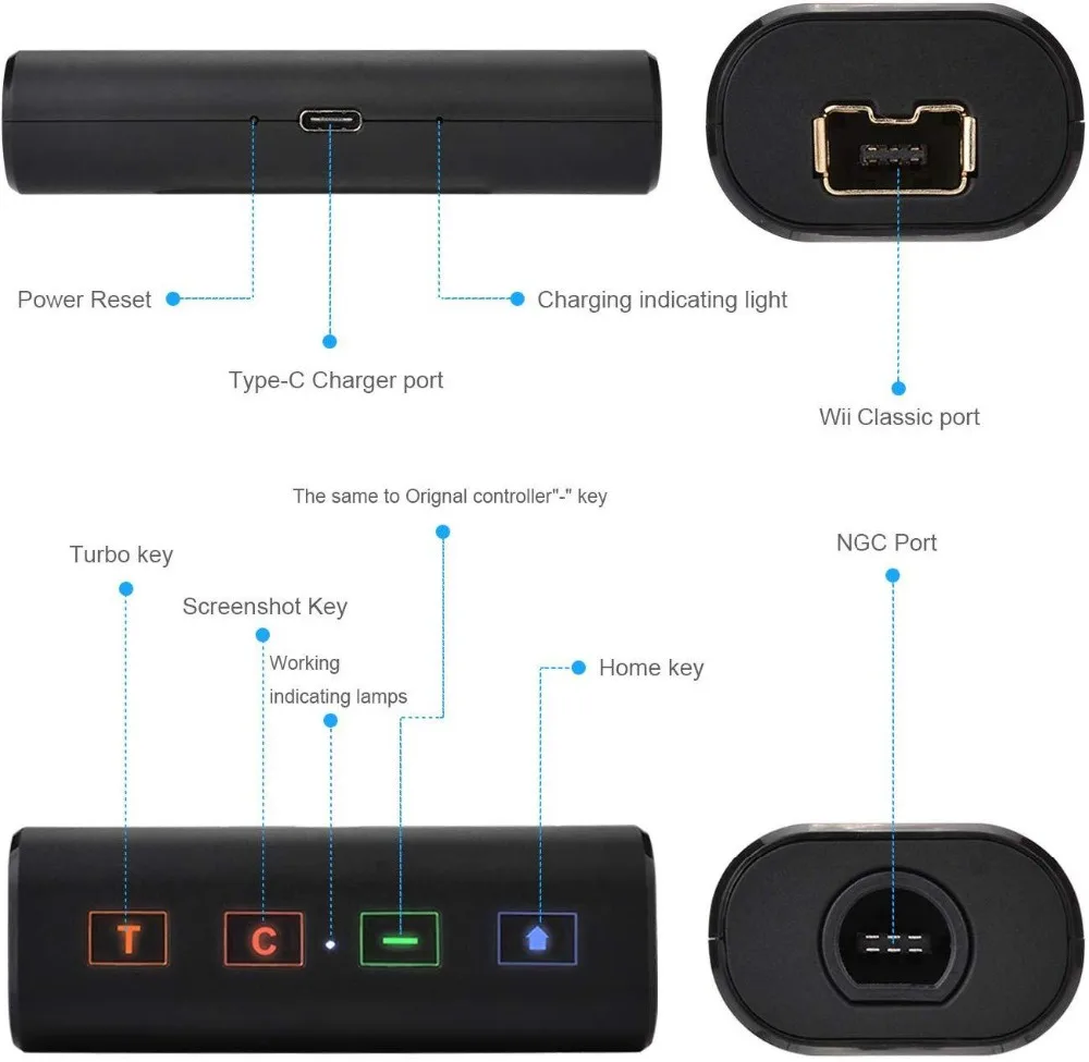 Проводное/беспроводное соединение Bluetooth адаптер конвертер NG C/NE S/SN ES/wii классический контроллер для ПК/для Nod NS switch консоль