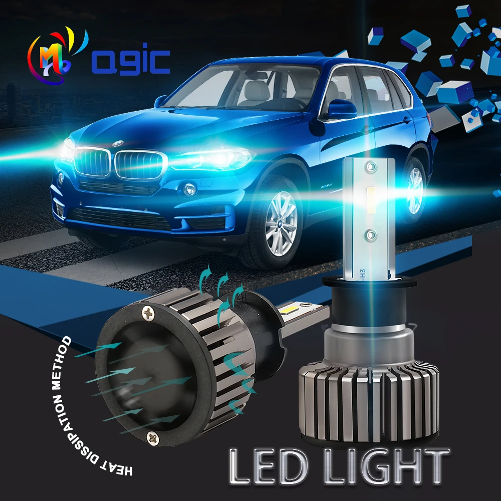 Волшебная COLORM 2 шт Мини F32 H4 авто светодиодный головной светильник 9005 HB3 9006 HB4 H11 H7 H1 H3 50 Вт 5400LM 6000 К светодиодный налобный фонарь лампы туман светильник