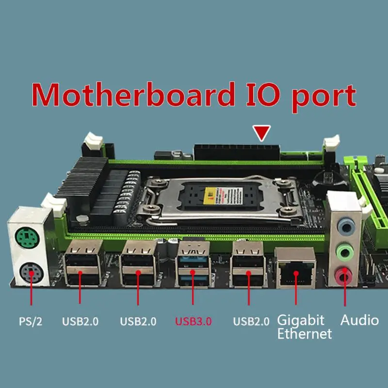 X79H 8 Core LGA 2011 Gaming Motherboard 4xDDR3 DIMM Desktop Computer Mainboard X6HA