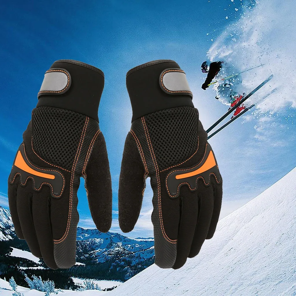 Мужские лыжные перчатки Сноуборд перчатки Снегоход Мотоцикл езда зимние перчатки ветрозащитные водонепроницаемые зимние перчатки унисекс# P5
