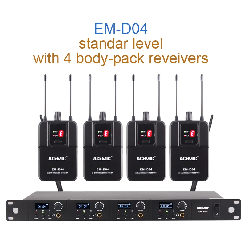 MAMKO EM-D04 монитор в ухо Беспроводная система профессиональная для сценического представления 150 м дальность передачи - Цвет: EM-D04