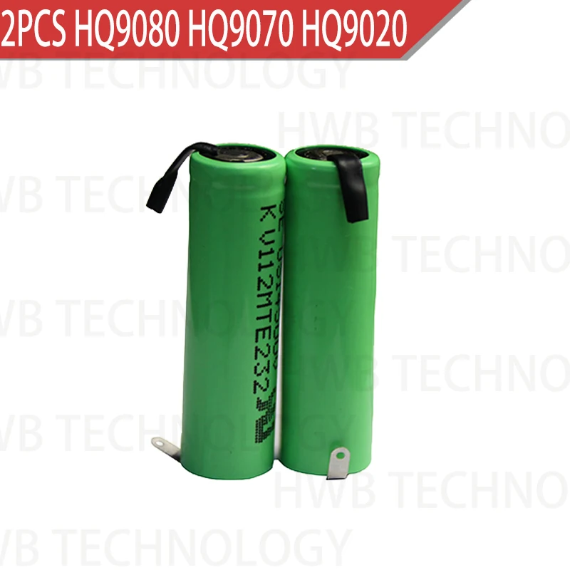 2X Li Ion rechargeable battery for Philips electric shaver HQ9080