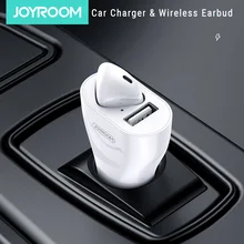 Joyroom, оригинальное автомобильное зарядное устройство и беспроводные наушники-вкладыши 5,0 A, быстрое зарядное устройство USB для телефона, Bluetooth наушники с сенсорным управлением
