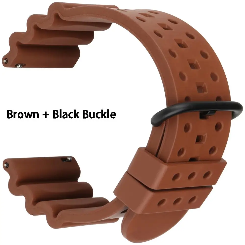 Vibrant Orange Sport Watch Strap - Quick Release Rubber Band Bracelet
