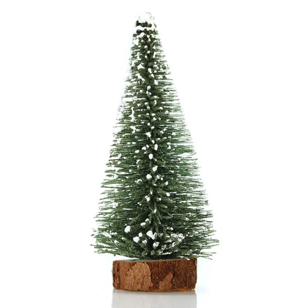 

10pcs Christmas Tree Wedding Decor Home Tabletop Artificial Ornament Sisal Bottle Brush Mini Santa Tree Beautiful