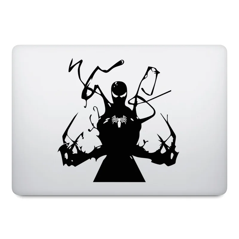 Светящийся яд наклейка для ноутбука Apple Macbook Наклейка Pro Air retina 11 12 13 14 15 дюймов Человек-паук Mac Book Mi Ноутбук кожа - Цвет: Black Decal