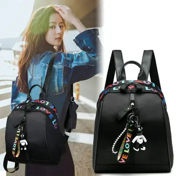 

Woman's Anti-theft Both Shoulders Backpack High Capacity Casual Cloth Rucksack Casual Fashion Simple Outdoor Backpack