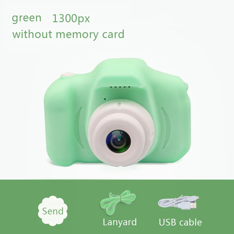 Детские развивающие игрушки для детей цифровая камера проекция видеокамера s карта памяти и кард-ридер детские подарки - Цвет: 1300px Green