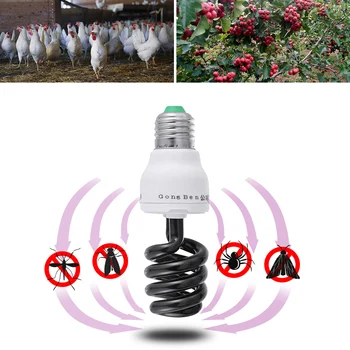 

E27 AC220V UV Lamp Bulb Ultraviolet Fluorescent Spiral Light Lamp Energy Saving Light Solar Counterfeit Detector Insect Trap