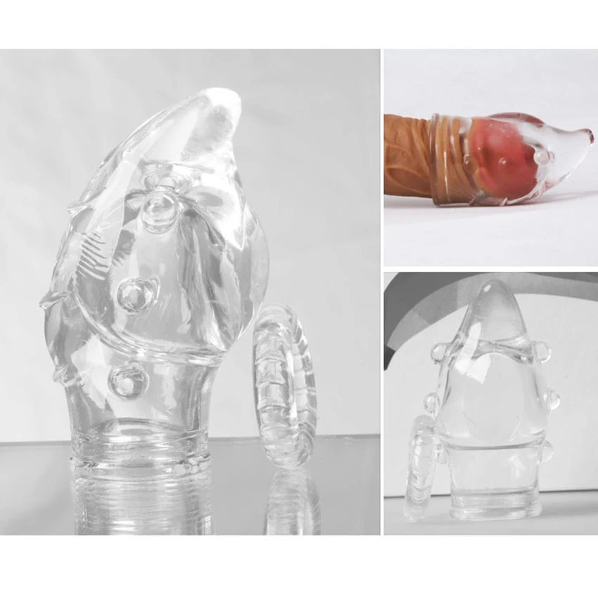 Силиконовая головка пениса с рукавами многоразовые презервативы задержка