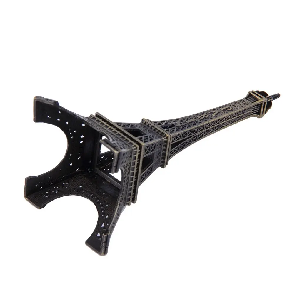 Unique Gifts 10cm Metal Art Crafts Paris Eiffel Tower Model Figurine Antiqued Bronze Statue Travel Souvenirs Home Decorations