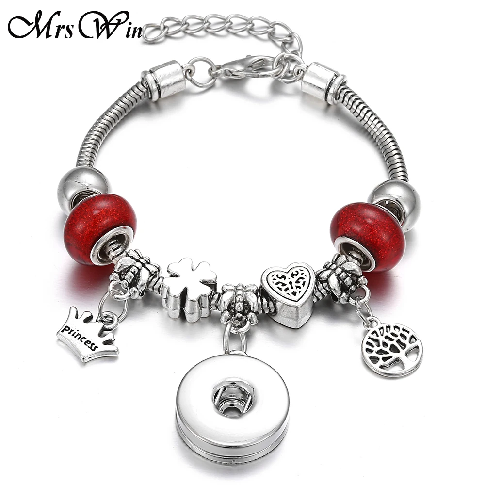 2019 новый браслет с украшением в виде кнопки Корона Дерево жизни Омаров Пряжка