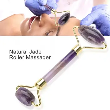 

Facial Massager Natural Jade Roller Massage Amethyst Facial Massage Anti Wrinkle Anti Aging for Face Eyes Jade Roller Lifting