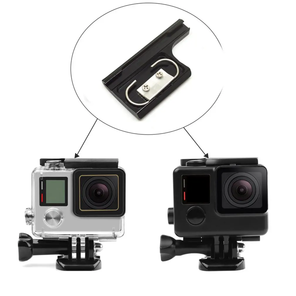 CNC алюминиевый сплав задняя дверь замок пряжка зажим для Gopro Hero 4 3 + стандартный