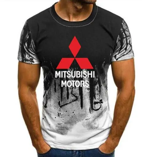 Новая летняя футболка Mitsubishi для мужчин и женщин, Рабочая футболка с коротким рукавом, камуфляжная футболка с коротким рукавом, JYF