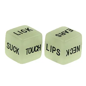 

Nightlight Engraving Fun Dice Couple Dice Creative Game Color Sieve Set 1.6Cm Adult Toys Couple Lovers Games Party Toy
