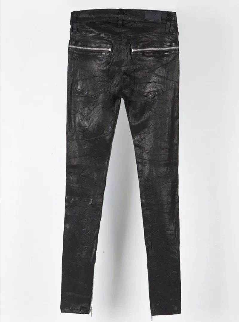 Высококачественные женские узкие брюки из овечьей кожи, натуральная кожа, Стрейчевые сексуальные обтягивающие леггинсы, уличные брюки, штаны длиной до щиколотки