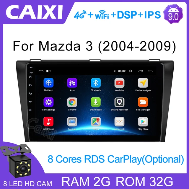 CAIXI 4G DSP 9 بوصة Android10 راديو السيارة مشغل وسائط متعددة 2 الدين Autoradio Carplay وحدة رئيس لتحديد المواقع لمازدا 3 2004 2013 maxx axela