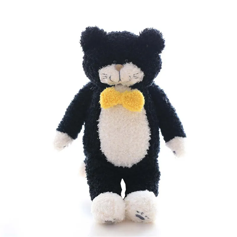 Kawaii Милая японская Тимо черная кошка плюшевая игрушка чучела кошка и животное плюшевая кукла для детей мягкая подушка для стула - Цвет: 42cm  Yellow