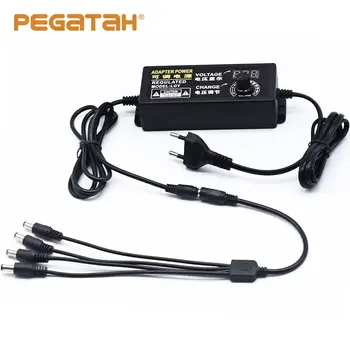 

Led Screen Adjustable power adapter AC to DC 9V-24V Universal display screen voltage Regulated power supply adatpor 24V 1 to 4/8