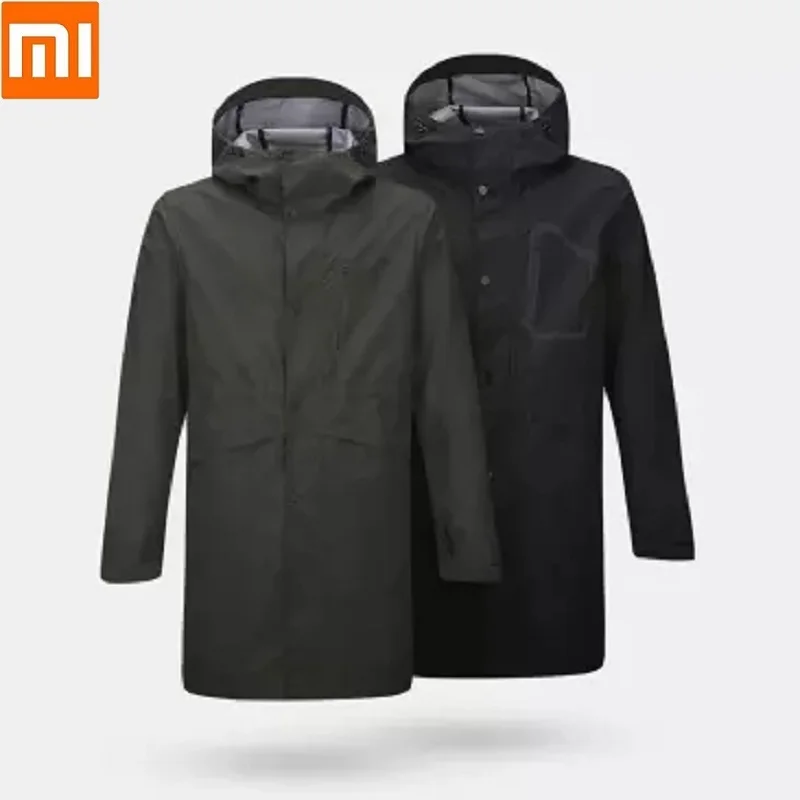 Xiaomi ULEEMARK Мужская трехслойная функция ветрозащитная куртка водонепроницаемая ветровка Светоотражающая Мужская куртка с капюшоном для походов на открытом воздухе