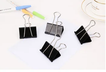 

Black Long Tail Clip 41MM Dovetail Clip Ticket Clip 6 Pack