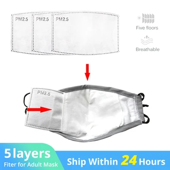 

5 Layer Filtration PM2.5 Filter Paper Anti Haze Mouth Masks Anti Dust Masks Activated Carbon Filter Paper Health Care