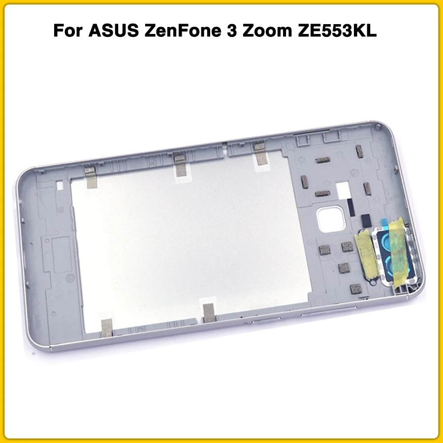 ZE553KL задний корпус для ASUS ZenFone 3 Zoom ZE553KL Задняя крышка батареи дверь с кнопкой включения громкости объектив камеры