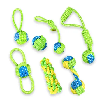 

1pcs/7pcs Chew Cotton Rope Dog Toys for Dogs Outdoor Teeth Clean Dog Ball Rope Toys for Medium Pet DC120