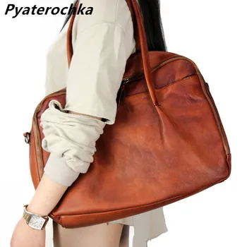 

Pyaterochka Classic Big Women Shoulder Bag Cow Leather Travel Bags Large Capacity Business Bag Briefcase Women Fashion Handbags