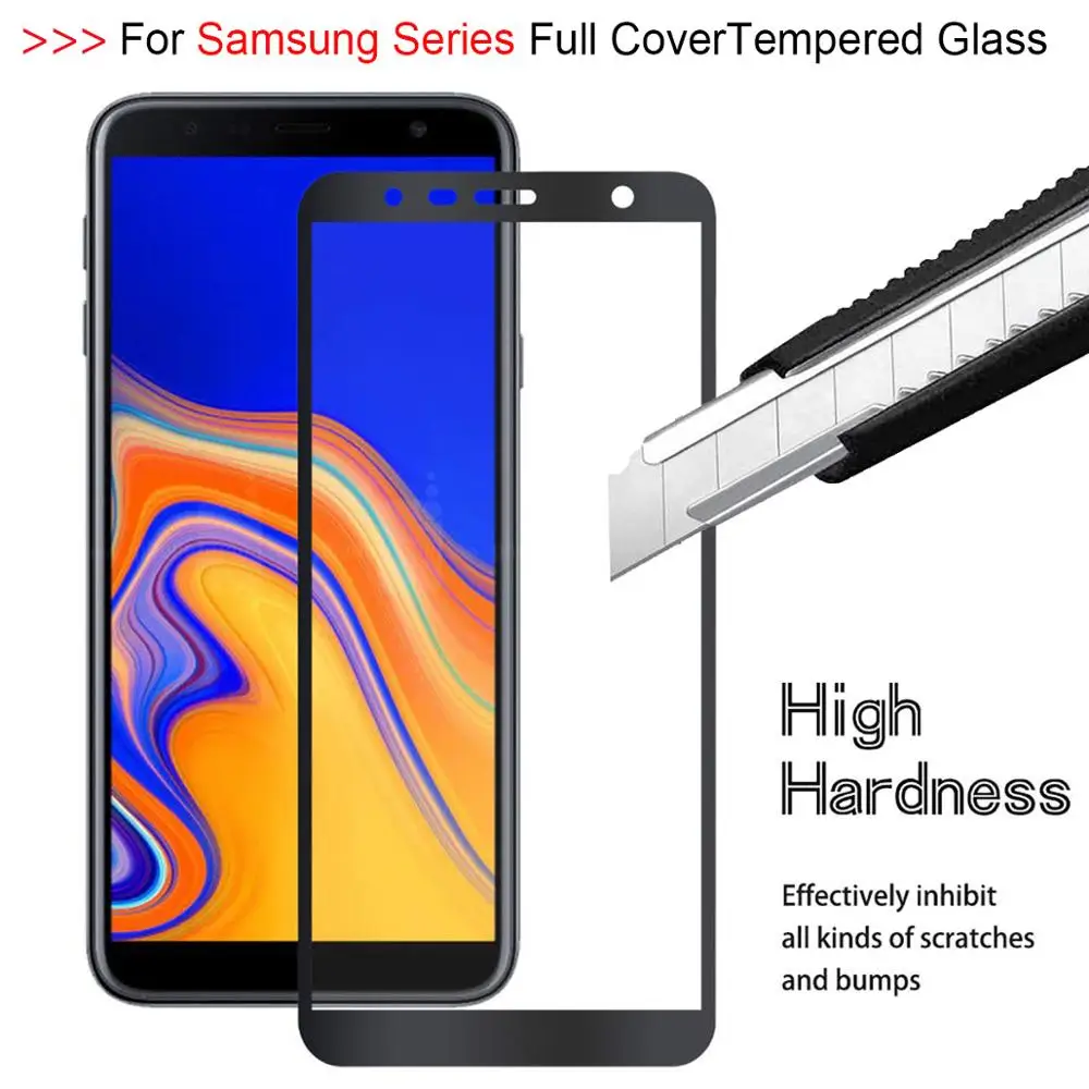 3D полное покрытие экрана протектор чехол для Samsung Galaxy J4 J6 2018 закаленное стекло PLUS