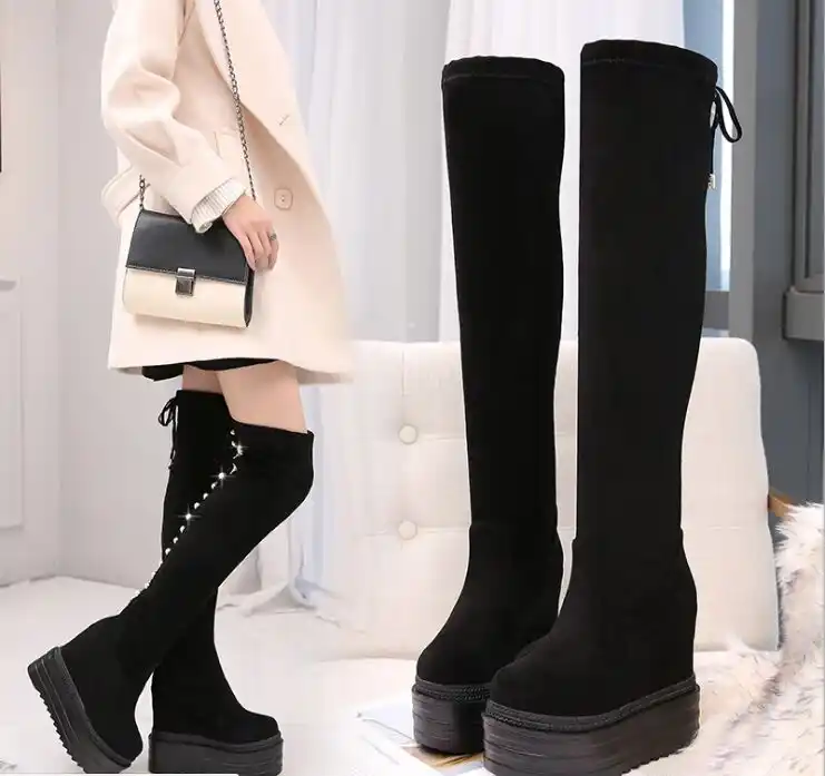 black long boots womens