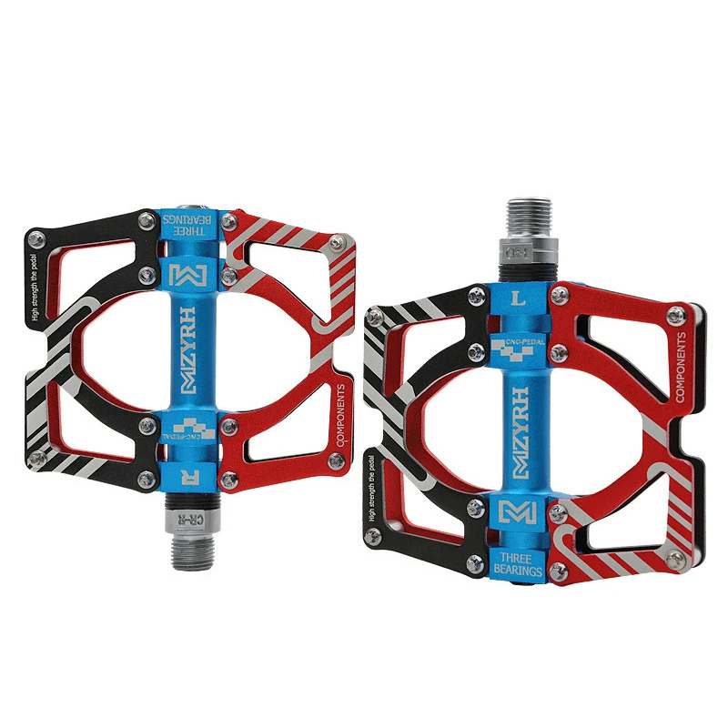 

MZYRH Mountain Bike Pedals Ultralight Colorful CNC Cycling Sealed 3 Bearing Flat Pedals BMX MTB Cycling Sports Accessories