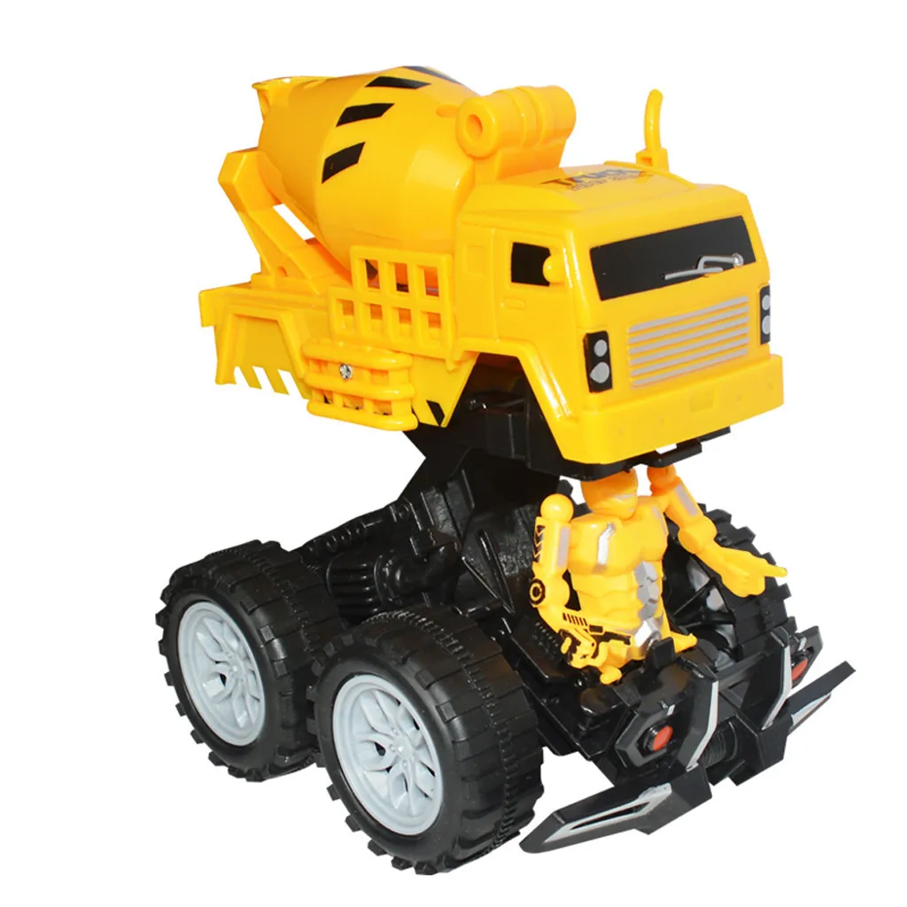 Funny Engineering Vehicle Model Wheel Plastic Diecast Inertial Deformation Toys kids toys boys Holiday Gift #B